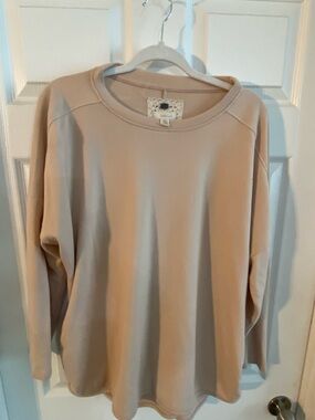 Cupid Beige Crewneck Pullover Sweater